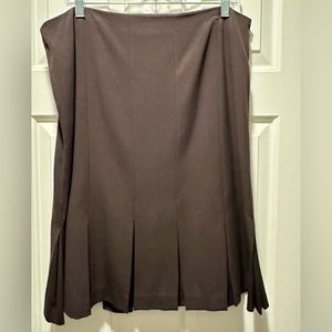 New Directions lined pleated brown skirt  12